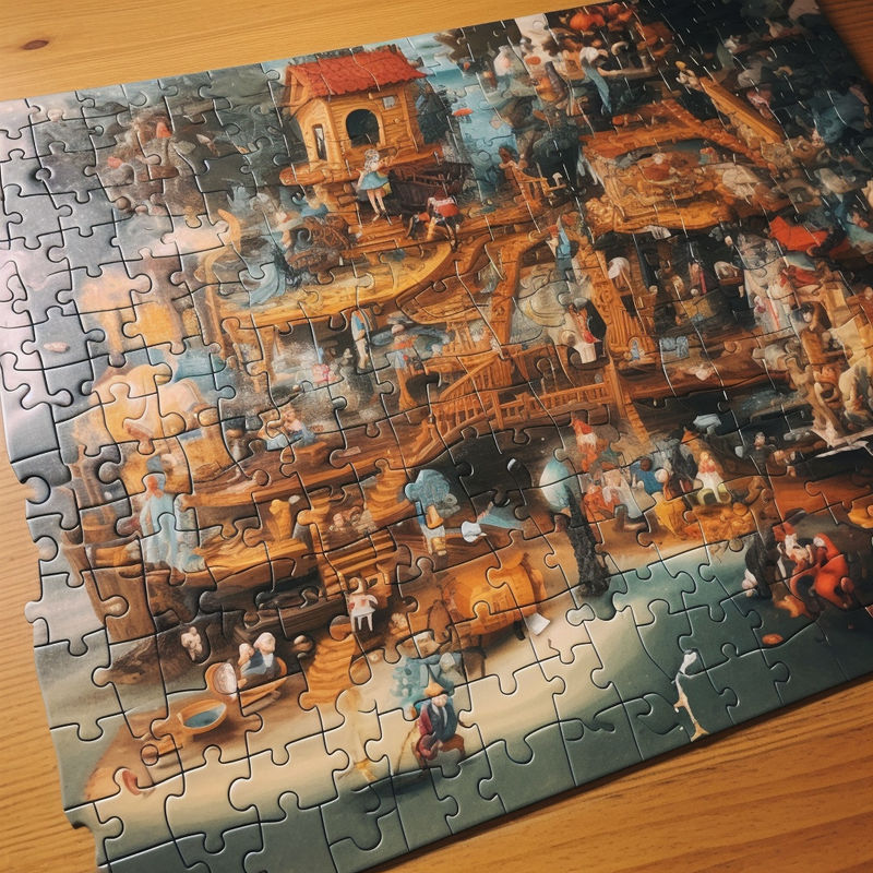 Colorful Jigsaw Puzzle Set Enhancing Problem Solving Skills Pieces Safe Education Toy