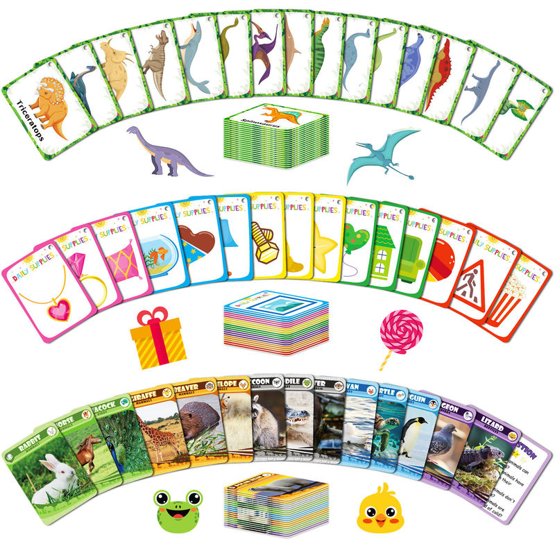 Complete 52 Ace-10 Educational Card Box In Vintage Style
