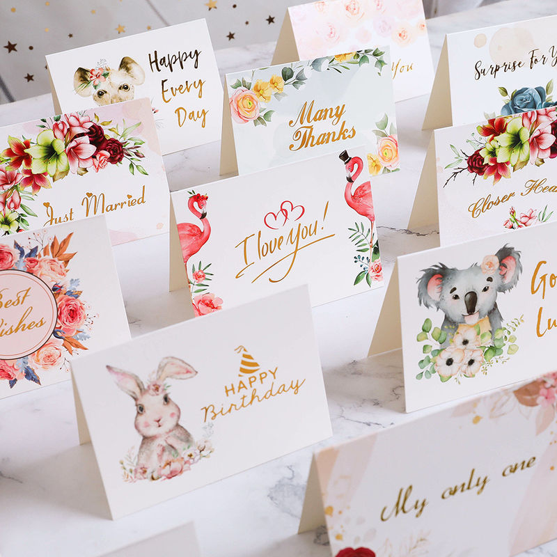 Multicolor Modern Style Creative Greeting Cards 15 Cards Per Pack