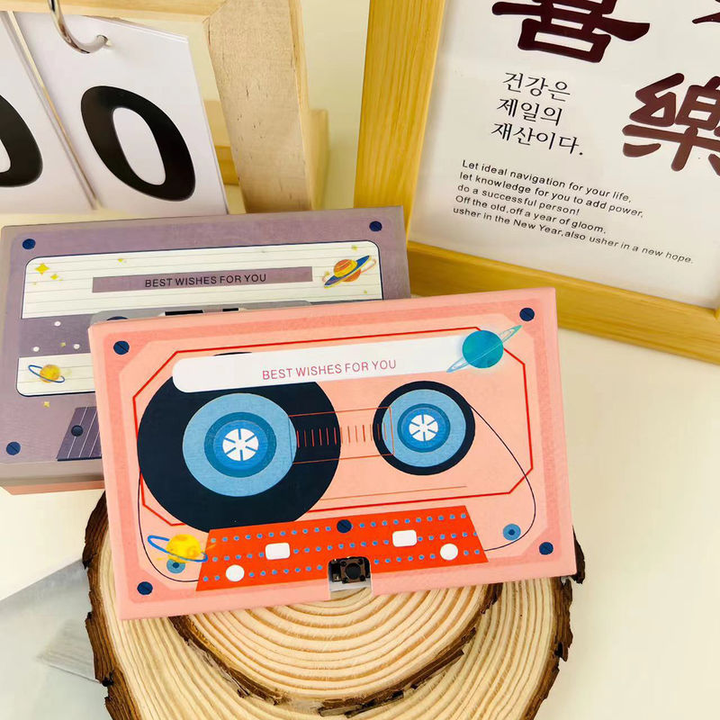 Digital Printing Creative Automatic Music Playing Greeting Cards Assorted Theme Paper Printing