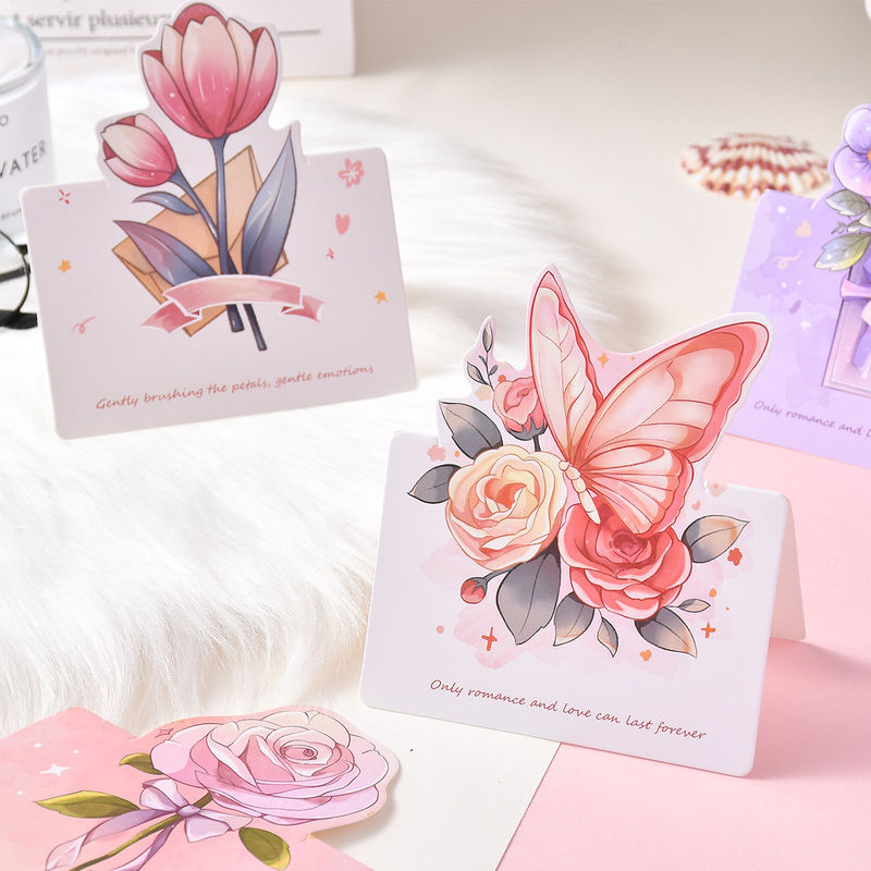Assorted Theme Artistic 3D Butterflies Greeting Cards 8 Ounces For Assorted Colors