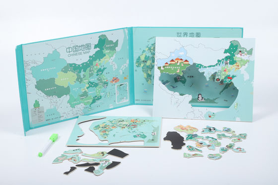 Good price Customized World Magnetic Map Puzzle Jigsaw Block For Kids online