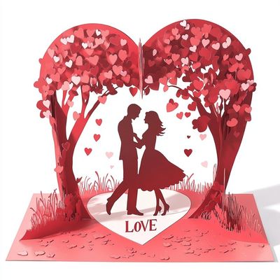 Good price Various Themes Paper Artistic Valentine's Day Couples Greeting Cards Made of Paper online